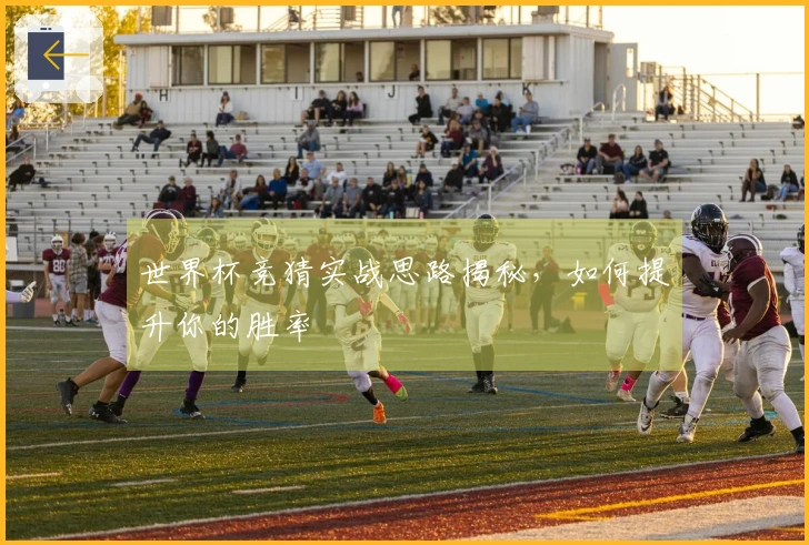 世界杯竞猜实战思路揭秘，如何提升你的胜率